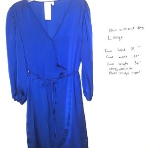 New Blue Cocktail Polyester Large Dress